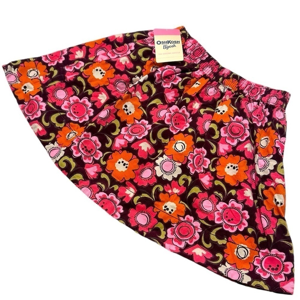 OshKosh B’gosh Floral Corduroy Skirt - 6X - Picture 2 of 4